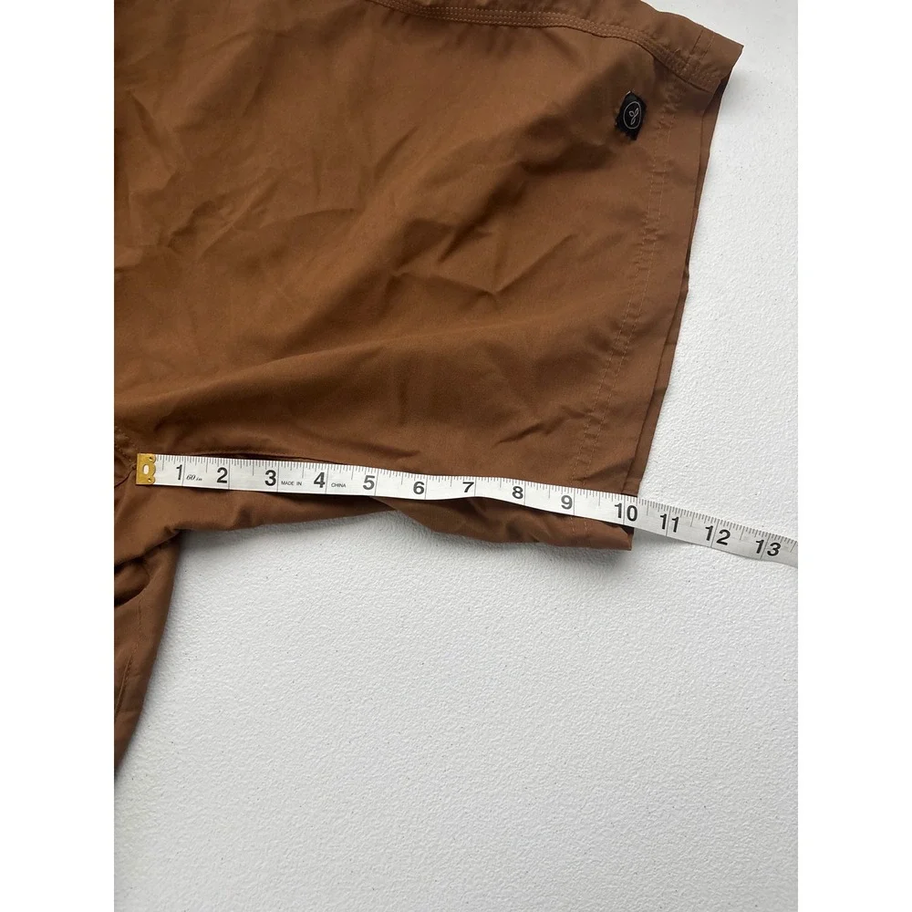 Prana Mojo Shorts Mens XL Brown Elastic Waist Athletic Hiking Yoga Outdoor